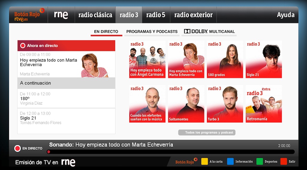 El nuevo Botón Rojo de RNE une las emisiones de radio e Internet en los conectados