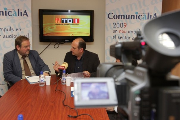 El vicepresidente de TDI, Frederic Cano, y el director general de Comunicàlia, Joan Vila i Triadú.
