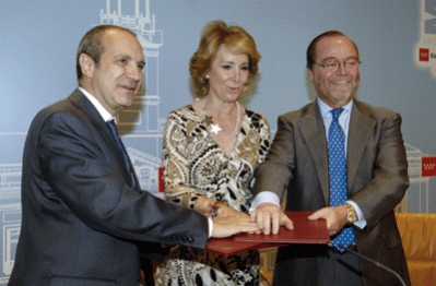 Luis Fernández, Esperanza Aguirre y Gonzalo Aguado