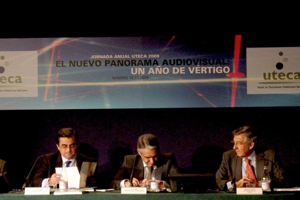 José Luis de Rojas, Luis Jiménez y Jorge del Corral, en la Jornada UTECA 2009