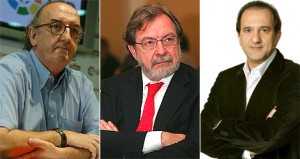 Jaume Roures, Juan Luis Cebrián y José Miguel Contreras
