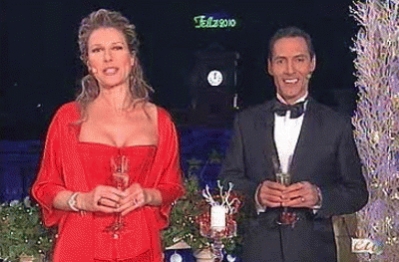 Anne Igartiburu y Manuel Bandera en las Campanadas de TVE