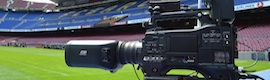 La cámara AG-3DP1, titular en el Camp Nou