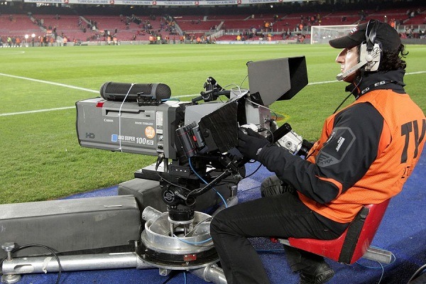 Retransmisión de un partido de fútbol por parte de Mediapro