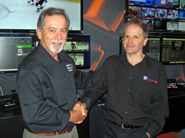 Steve Ellis, CEO de Broadcast Pix y Andy Liebman, CEO de EditShare.