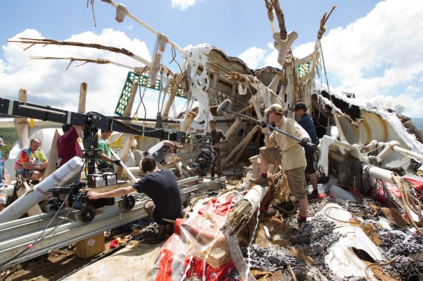 Jaden Smith en el set de rodaje de 'After Earth' (Foto: Columbia Pictures).