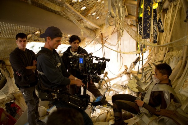 Jaden Smith en el set de rodaje de 'After Earth' (Foto: Columbia Pictures).