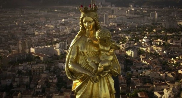 Rodaje de DroneCast sobre Nuestra Señora de La Garde en Marsella