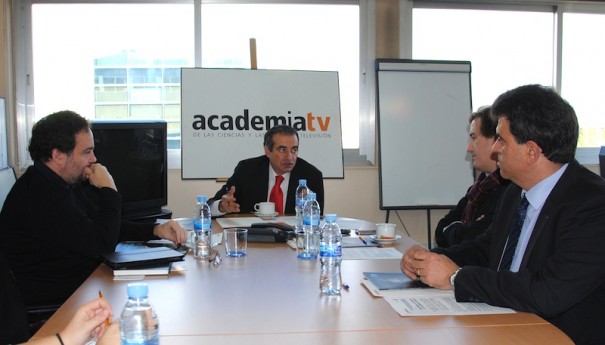 De izquierda a derecha: Jorge Ortiz, Paco Moreno, Alberto Rull y Fernando Aranguren (Gerente Academiatv)