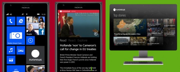 Euronews para Windows Phone 8 y Windows 8
