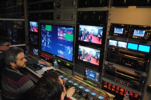 Unidad móvil HD de TVE en los Goya 2014