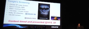 L'elevata luminosità del laser 6P di Christie e il suono coinvolgente di Dolby tolgono le scimmie dal grande schermo all'IBC 2014