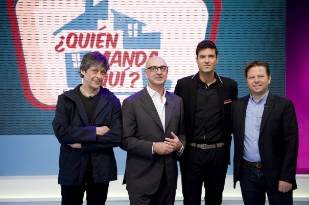 Jordi Rosell, Paco Díaz Ujados, Javier Estrada y Tinet Rubira en la presentación de '¿Quién manda aquí?