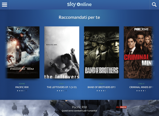 Sky Online con ContentWise