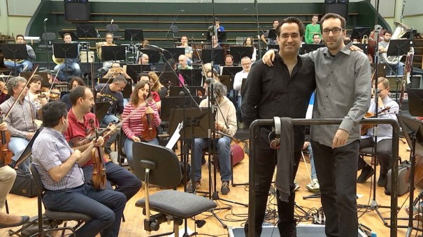 Grabación de la BSO de 'Atrapa la Bandera' por la Orquesta Sinfónica de Tenerife (Foto: Paramount)