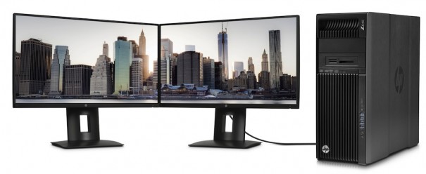 Dual HP Ultra-Narrow Bezel Z25n con Z Desktop