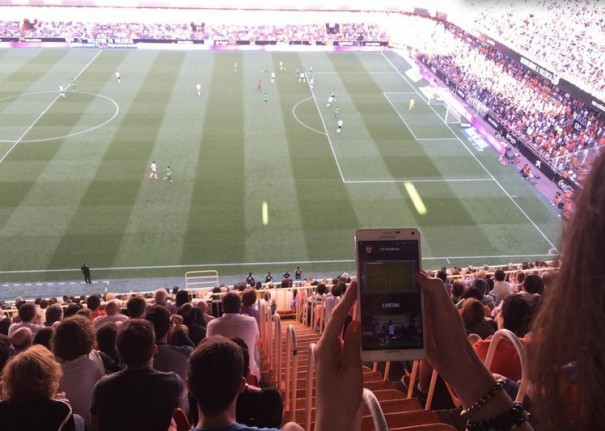 Prueba LTE Broadcast en Mestalla (Foto: Valencia CF)