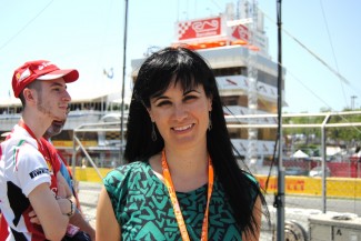 Maribel Román, de Riedel, en la Fórmula 1
