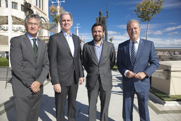 Pepe Quílez (Vicepresidente de la Academia de Televisión), Eduardo Zulueta (Presidente de Conecta), Manuel Gil (Vicepresidente de Conecta) y Manuel Campo Vidal (Presidente de la Academia de Televisión)