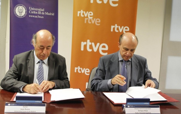 Firma convenio RTVE-UC3M