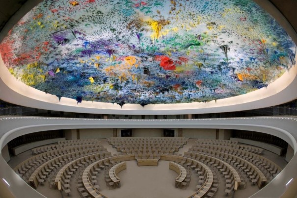 ジュネーブの国連宮殿のXX号室