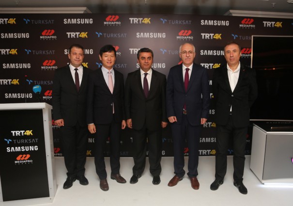 Selahaddin Koyuncu (Mediapro Turkey), Yoonie Joung (Samsung Turkey), Senol Göka (TRT), Ensar Gül (Turksat), Kürsat Özkök (TRT4K) (Foto: Mediapro)