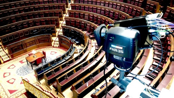 Cámaras robóticas en el Congreso de los Diputados