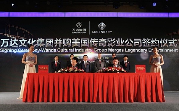 Firma del acuerdo entre Wanda y Legendary