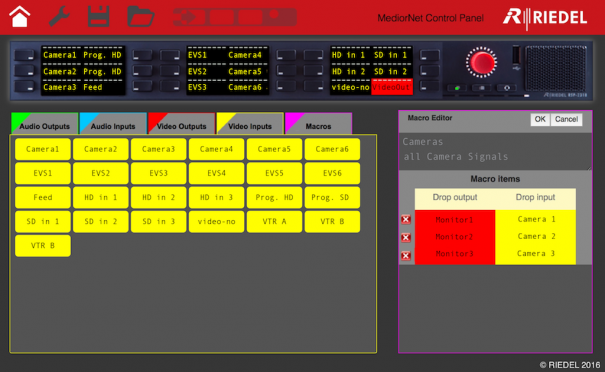 Riedel Mediornet Control App