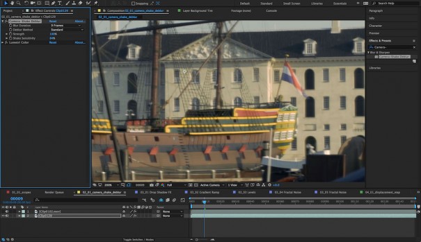 After Effects CC - Camera Shake Deblur - After