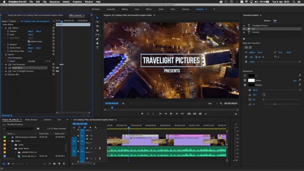 Premiere Pro - Essential Graphics Panel