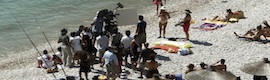 Bruce Willis and Sigourney Weaver, filming in Spain