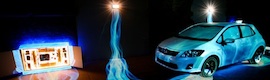 Increíbles efectos de videomapping en la presentación del nuevo Toyota