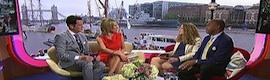 Grafismo de Chyron en la cobertura del Jubileo real británico