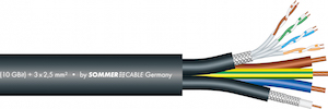 Un nuevo cable híbrido de Sommer Cable aúna imagen HD, suministro eléctrico y red