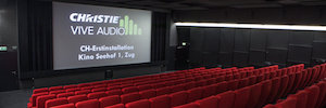 The new Christie Vive Audio 7.1 system fascinates the audience at Seehof Cinema in Switzerland