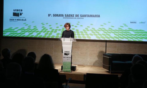 Soraya Sáenz de Santamaría en la Jornada Anual UTECA 2017