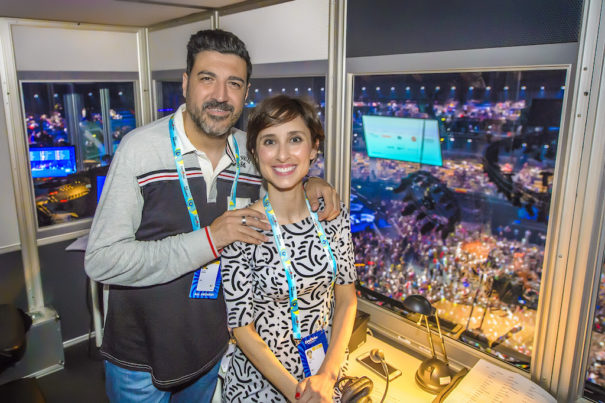 Tony Aguilar y Julia Varela en Eurovisión