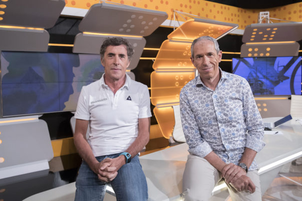 Pedro Delgado y Carlos de Andres (La Vuelta, TVE)