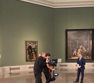 Telediario desdel el Museo del Prado (Foto: Twitter Telediario)