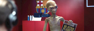 Un alien se cuela en el vestuario del Barça