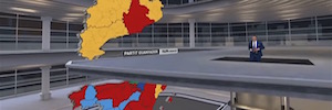 TV3 ha affascinato il pubblico nella notte delle elezioni da un grande edificio virtuale con realtà aumentata