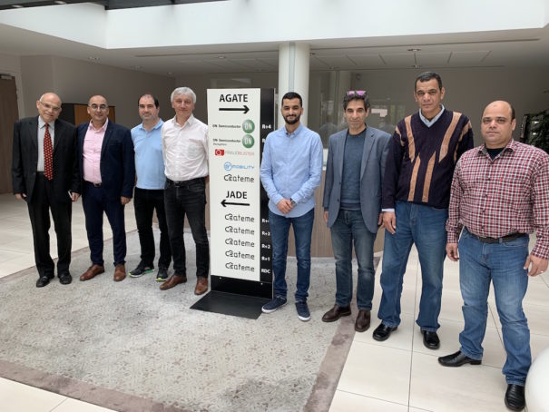 Here. a dcha.: Ahmad Arafat (ENMA), Mohamed Razik Zaghlouli (ATEME), Julien Mandel (ATEME), Michel Artiere (ATEME), Farah Bouftass (ATEME), Joseph Soueidi (ATEME), Ashraf Abouelela (ENMA), and Medhat Ismail (ENMA)