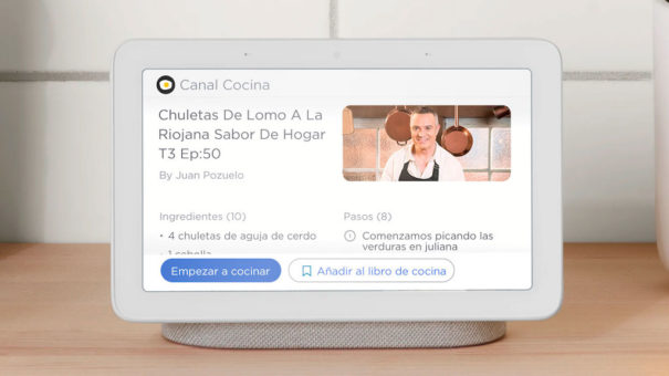 Google NEST HUB con Canal Cocina