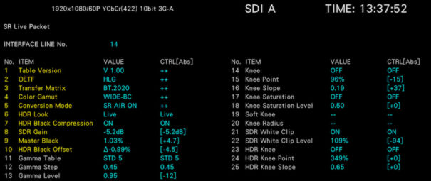 SR Live Metadata