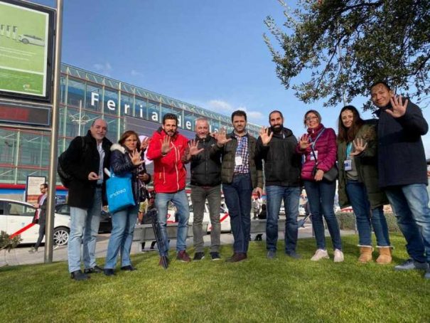 Equipo de profesionales de RTVE en la cobertura 5G de la feria Fitur en Madrid (Foto: RTVE)