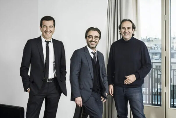 Xavier Niel, Pierre-Antoine Capton y Matthieu Pigasse, fundadores de Mediawan