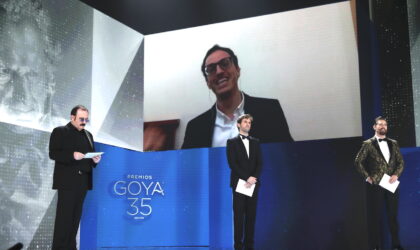 A la cara de Javier Marco Rico Ganador Goya al Mejor Cortometraje de Ficción para 'A la carta' (Foto: Miguel Córdoba/Academia de Cine)