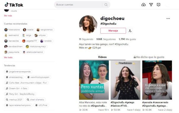 TVG - Perfil TikTok DigochoEu