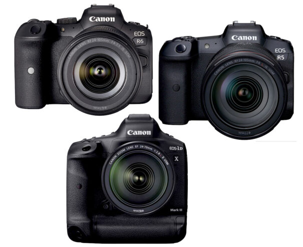 Canon EOS R6, R5 y 1D X